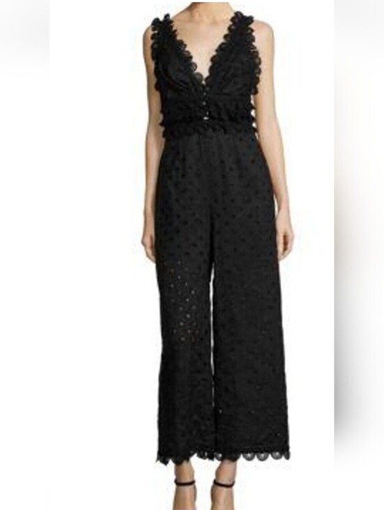 Zimmermann Pants - Zimmermann Winsome Black 100% Linen Jumpsuit Size 2